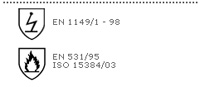 EN 1149/1-98 - EN 531/95 -ISO 15384/03
